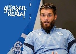 Caleta Car, durante la entrevista de Goazen Reala!