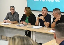 Arnaldo Otegi, este viernes durante la reunión de la Mesa Política de EH Bildu.