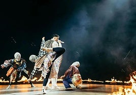 Pello Reparaz, en un momento del concierto del Navarra Arena.