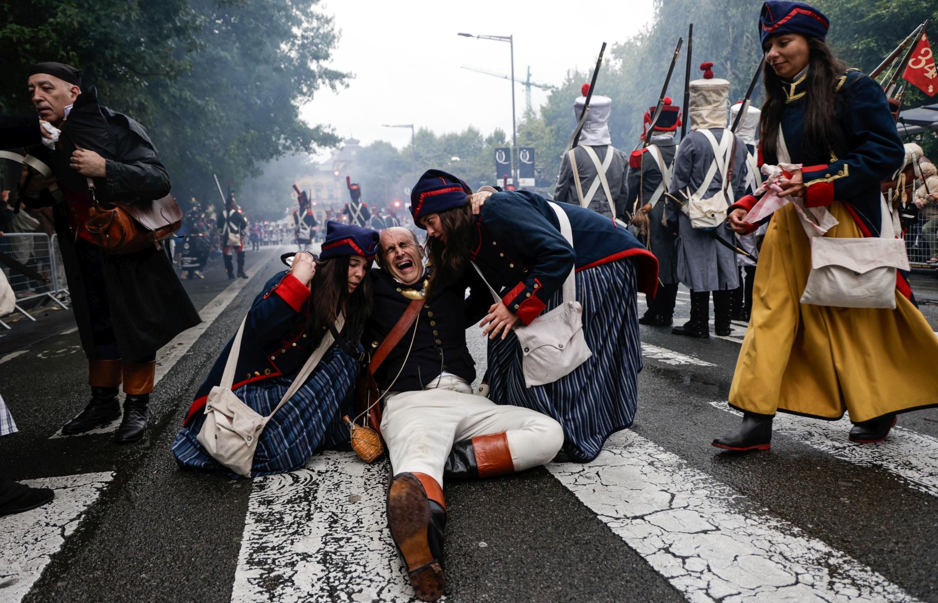 Batalla y apagón en Donostia