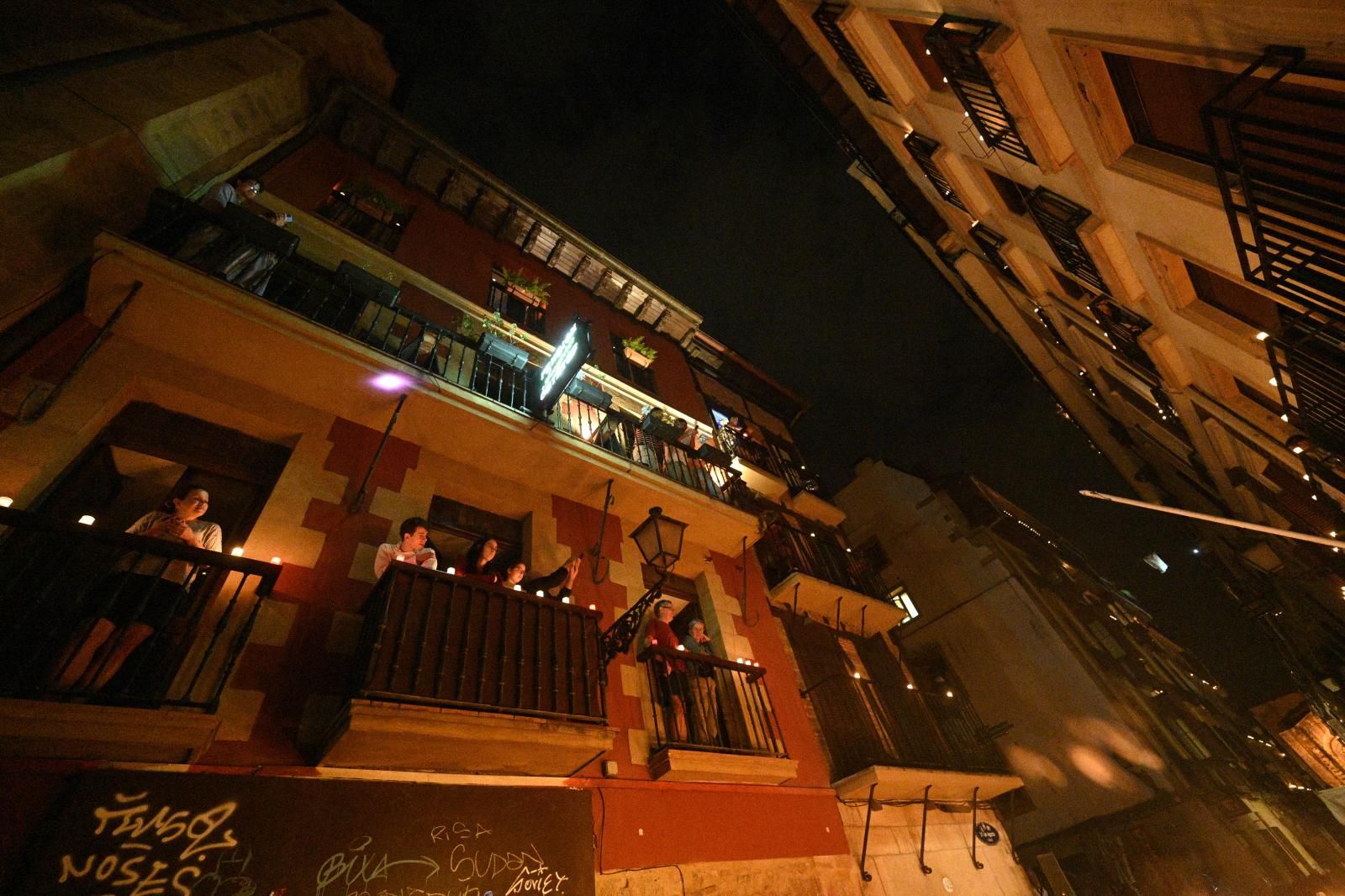 Batalla y apagón en Donostia