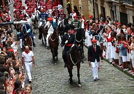 El burgomaestre, Gregorio Alkain, en el Alarde del año pasado.