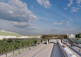 Representación de cómo será la terminal de Astigarraga tras concluir las obras de construcción.