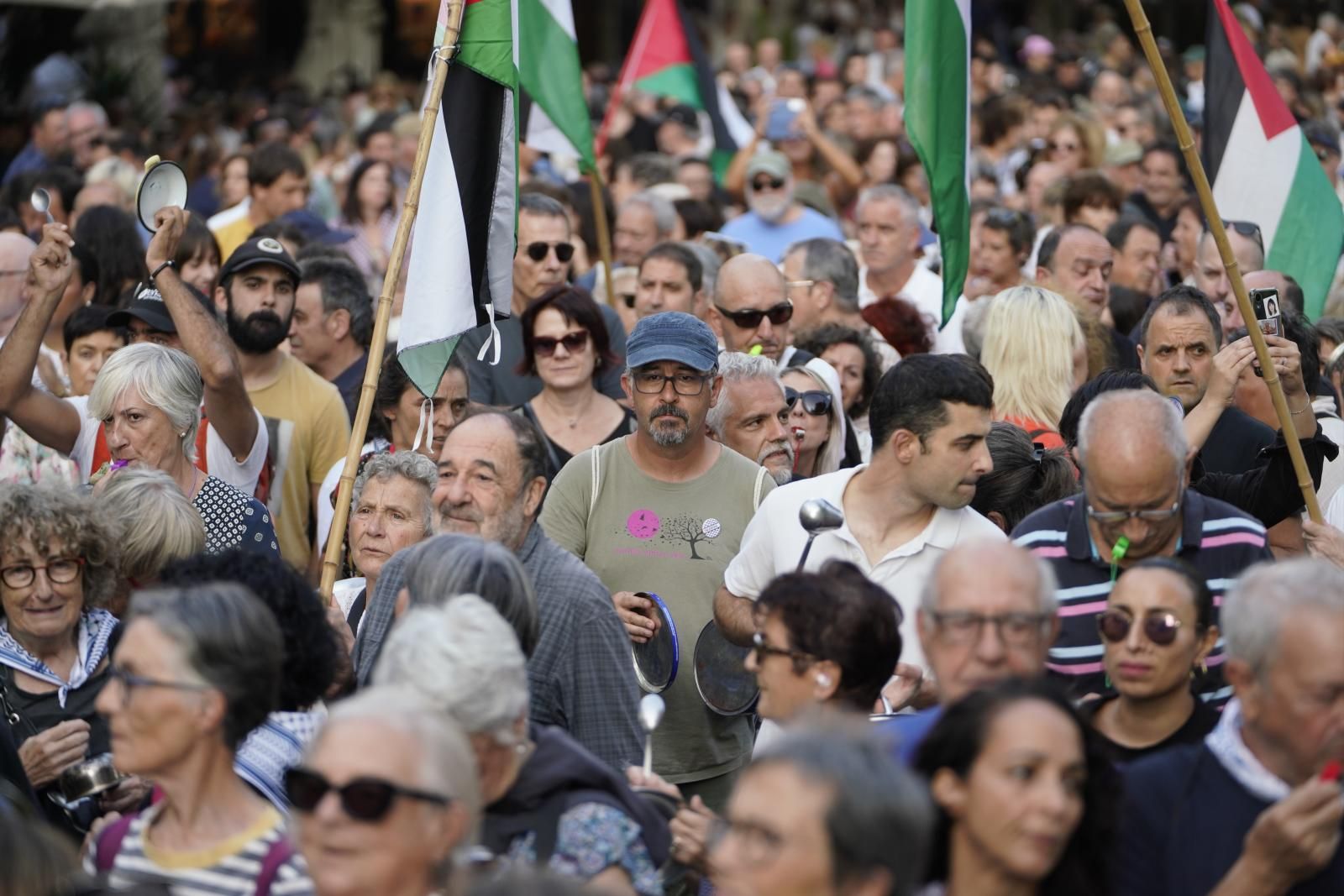 Gipuzkoa &#039;retumba&#039; contra la guerra en Gaza