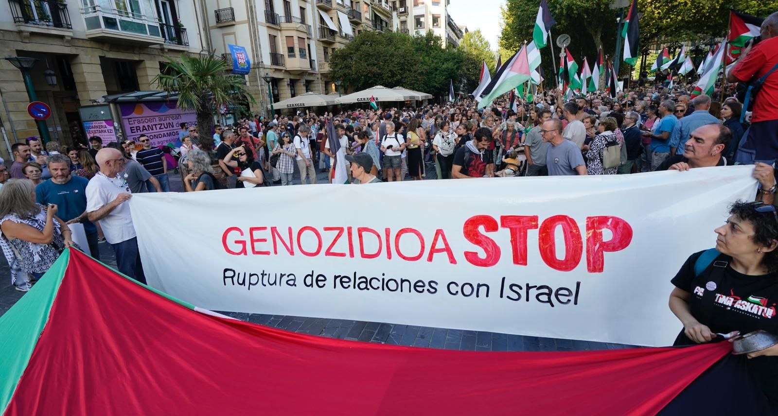 Gipuzkoa &#039;retumba&#039; contra la guerra en Gaza