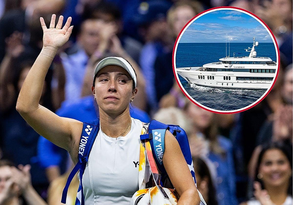 Jessica Pegula saluda al público de la pista central del US Open tras su derrota en semifinales frente a Aryna Sabalenka.