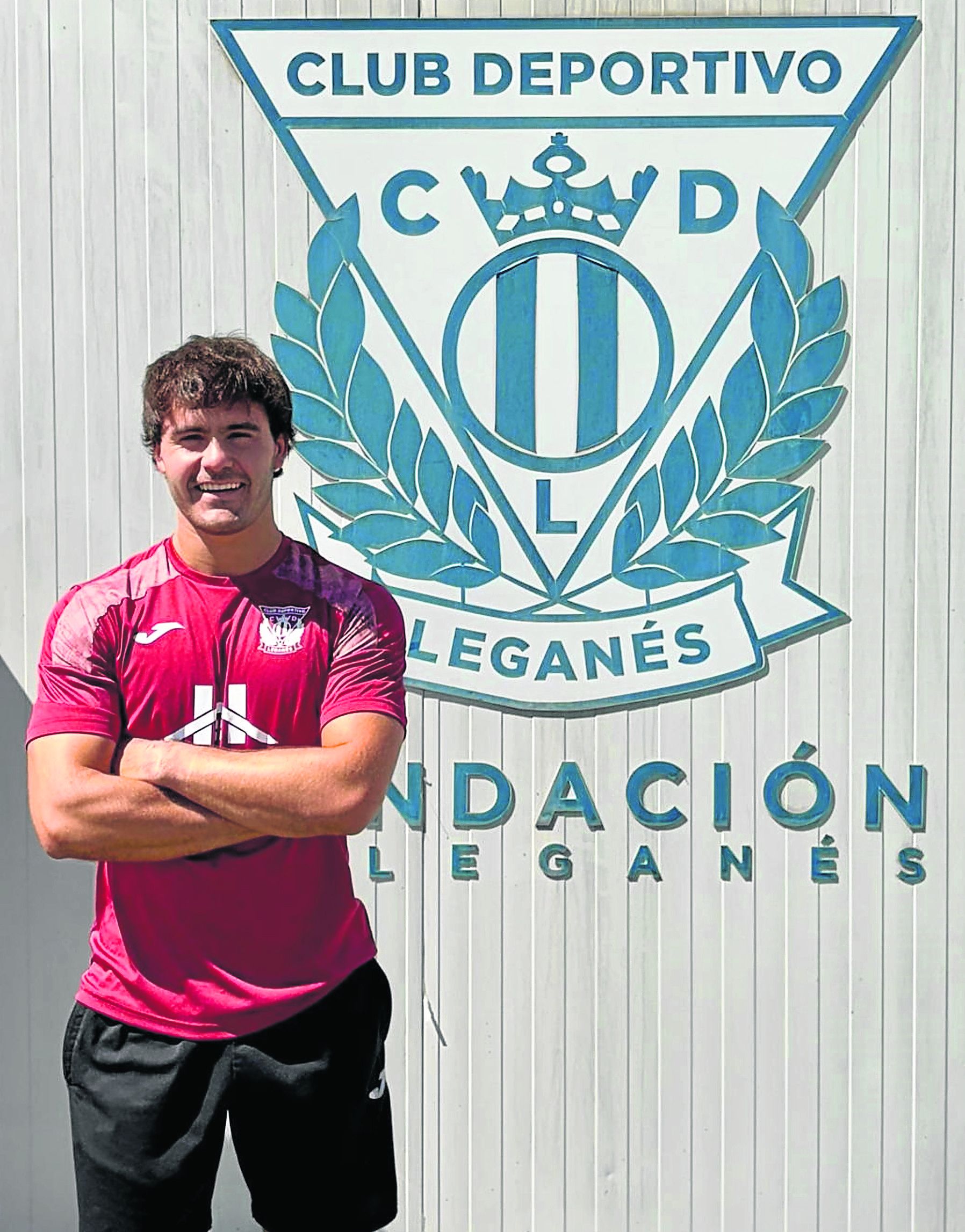 Axel Alkorta en las instalaciones del Club Deportivo Leganés.
