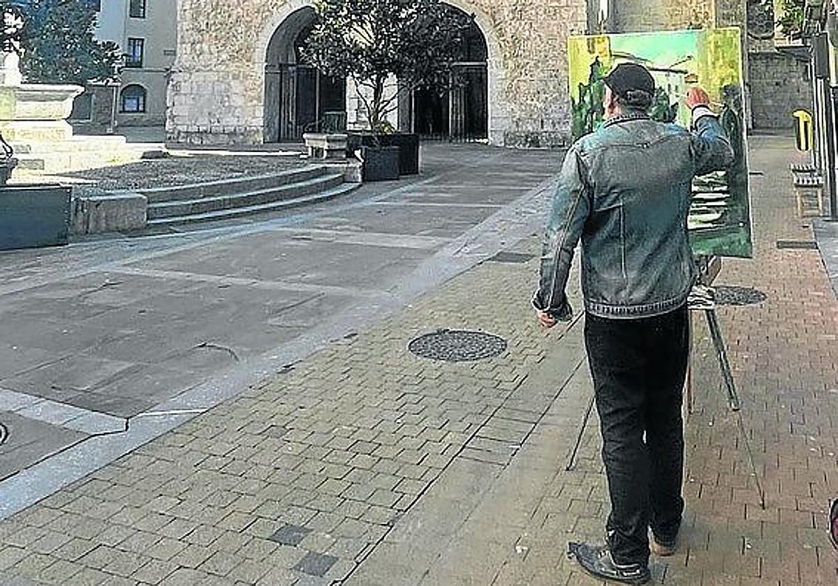 Un artista, el pasado año.