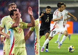 Oyarzabal choca las manos de Pedro y Kubo conduce ante México