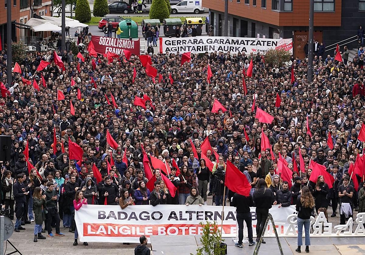Manifestación del Primero de Mayo en 2024 organizada por EHKS.