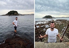 El popular donostiarra que comprueba si se puede ir andando a la isla de San Sebastián