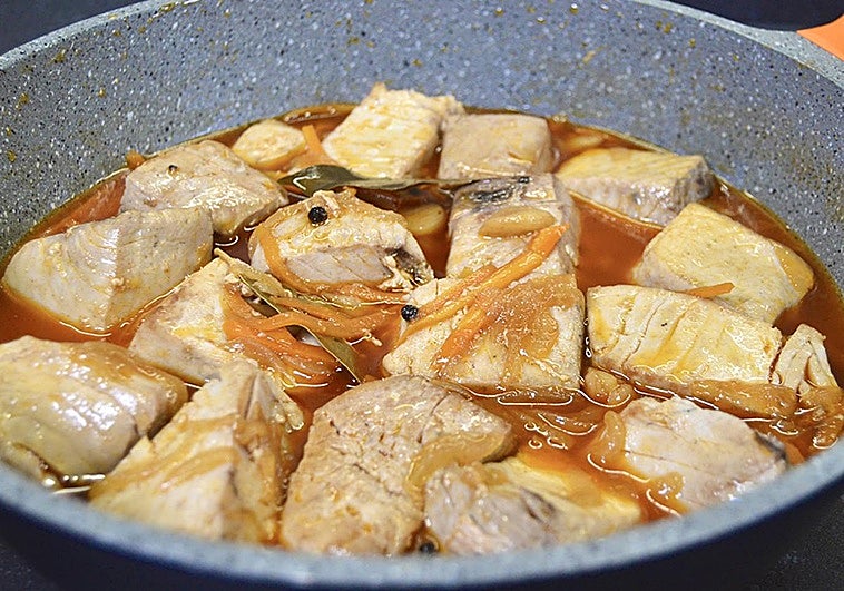 Receta de bonito en escabeche