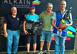 Los mejores tiradores de la jornada, desarrollada en Txopekua, Oñati.