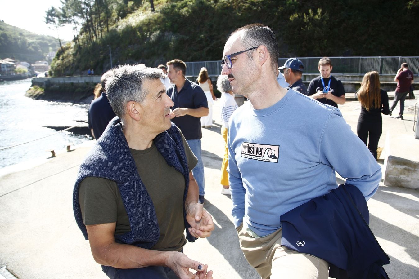 Juan Carlos Caro, chef de Zelai Txiki, e Iñigo Lavado, del restaurante Itzuli, en el hotel Luze de Igeldo.