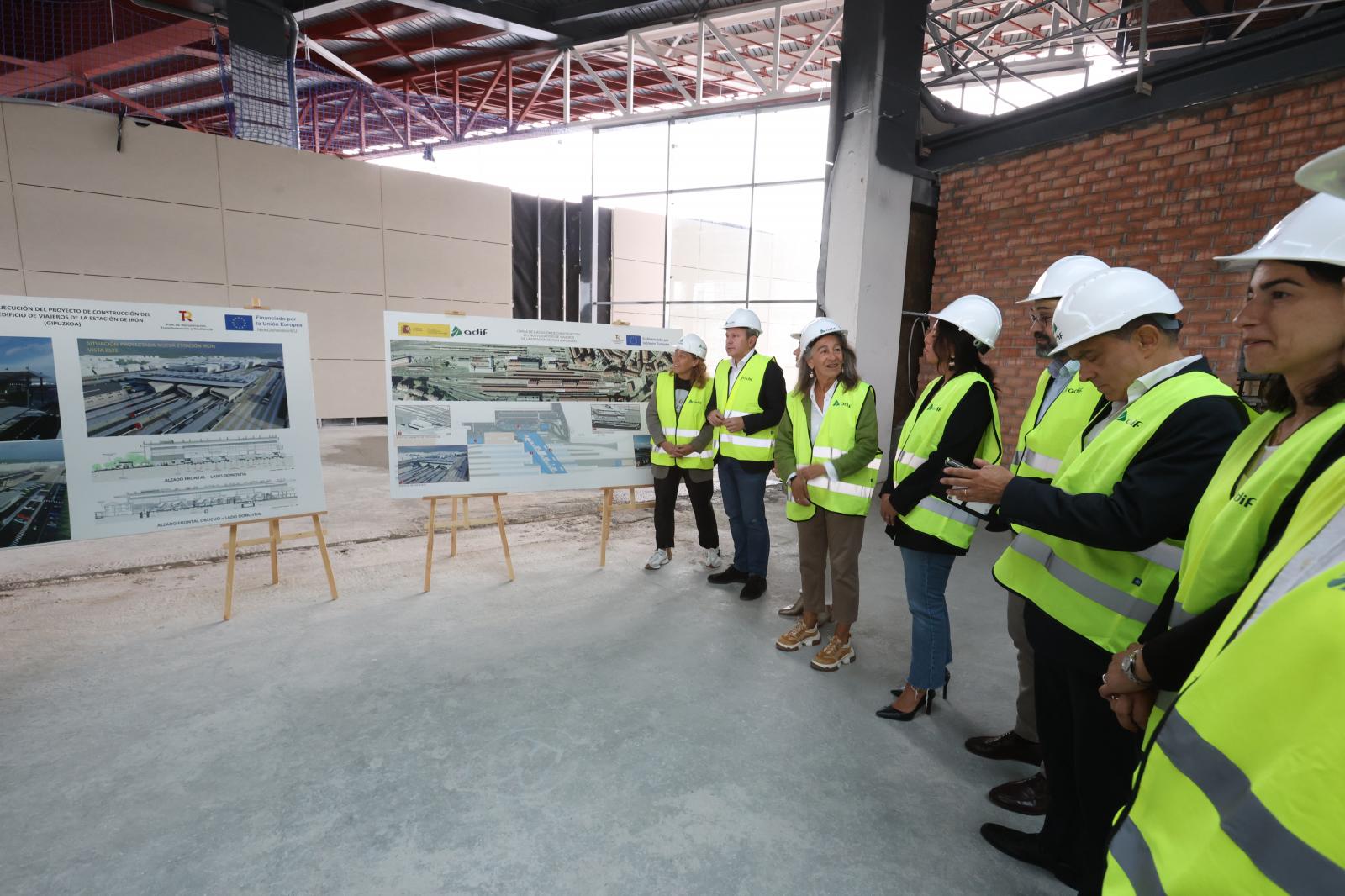 Visita a las obras de la estación de Irun