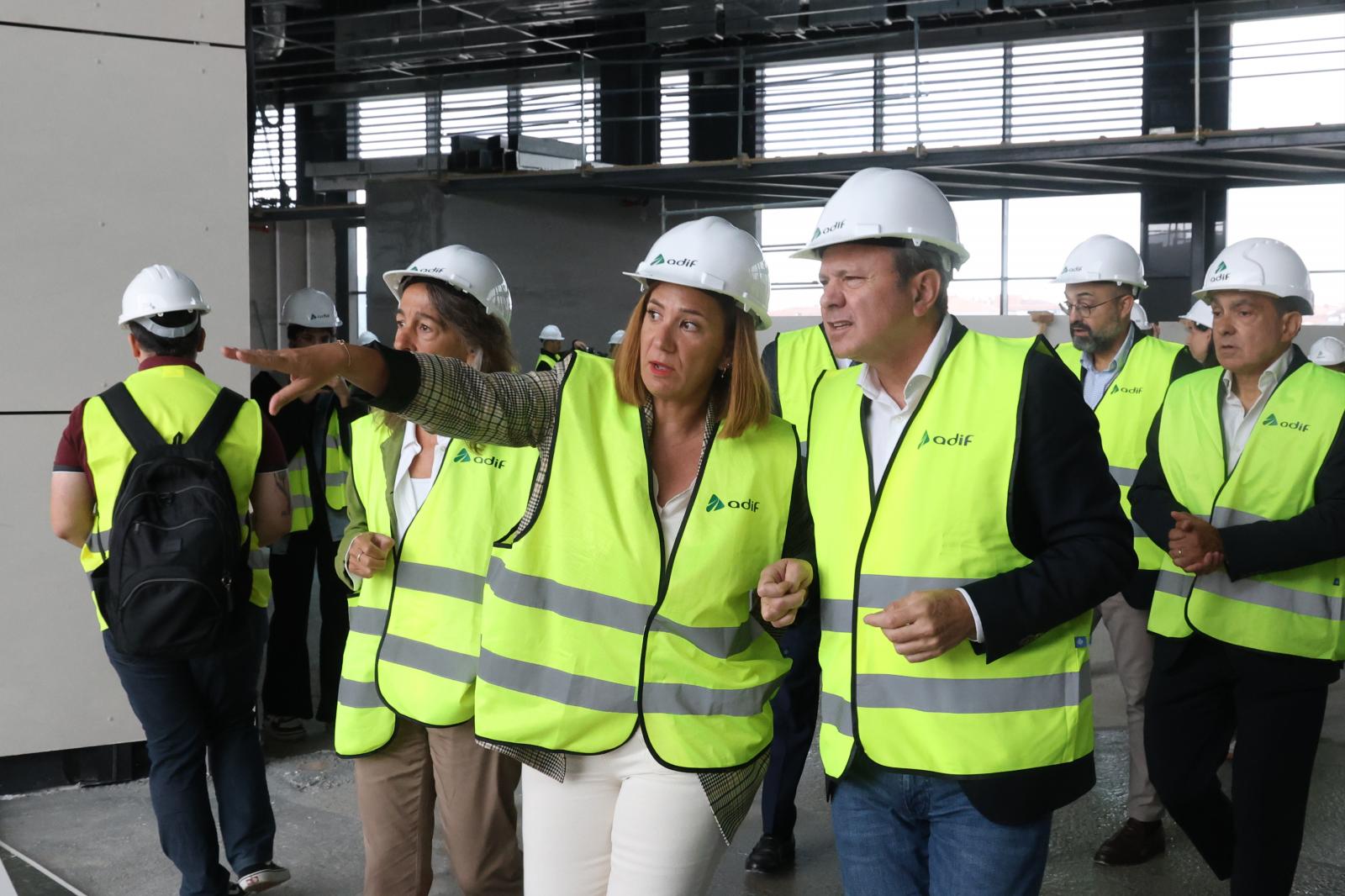 Visita a las obras de la estación de Irun
