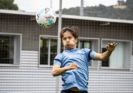 Kubo se entrena en Zubieta antes del partido ante el Real Madrid
