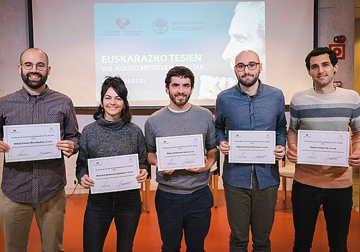 Beñat Garaio, Eneko Iradier, Iñigo Arrazola, Maitane Basasoro eta Manu Araolaza, azken edizioko irabazleak