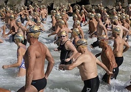 Se celebra el sábado por la mañanan la travesía a nado de la bahía de La Concha.
