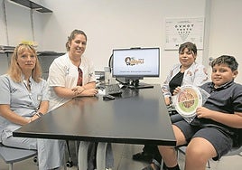 Mattew García, de 8 años, es uno de los menores guipuzcoanos que ha completado ya la primera fase del videojuego para hacer frente a la obesidad infantil.