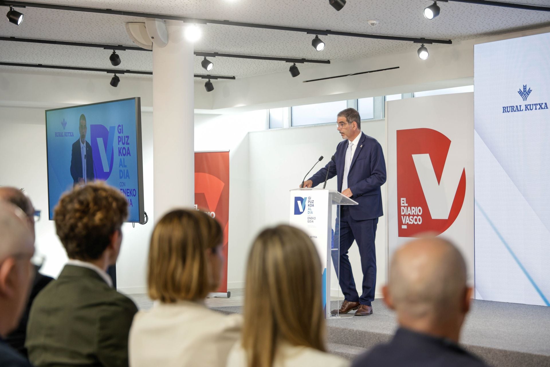 Eneko Goia, en un momento del evento en DV Gunea.