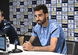 Brais Méndez, durante su comparecencia