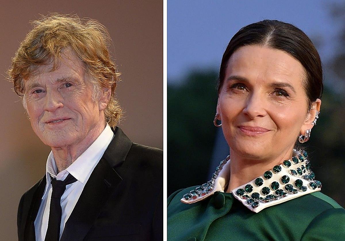 Robert Redford y Juliette Binoche.