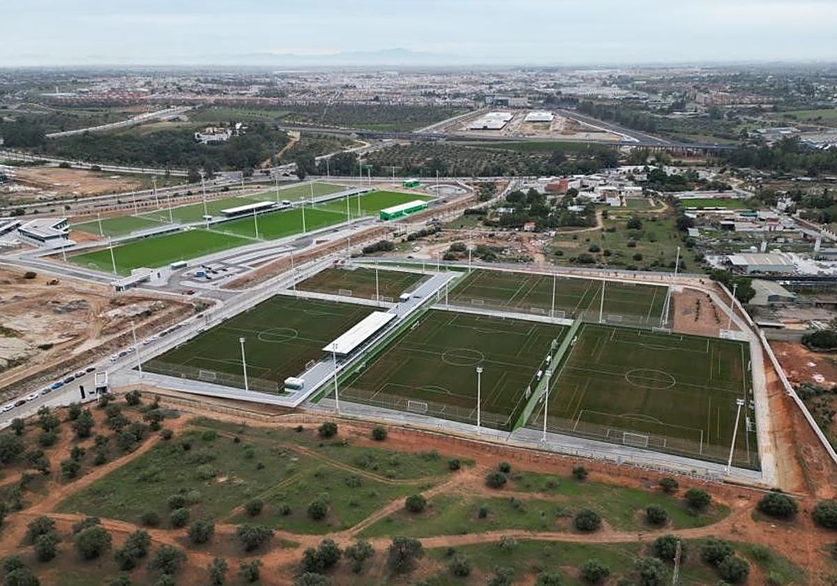 Vista aérea de la ciudad deportiva Rafael Gordillo, propiedad del Real Betis