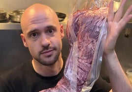 El cocinero David Guibert asegura que de una pieza de solomillo entero se pueden conseguir diecisiete raciones