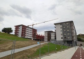 Vivienda en construcción en la comarca de Buruntzaldea.