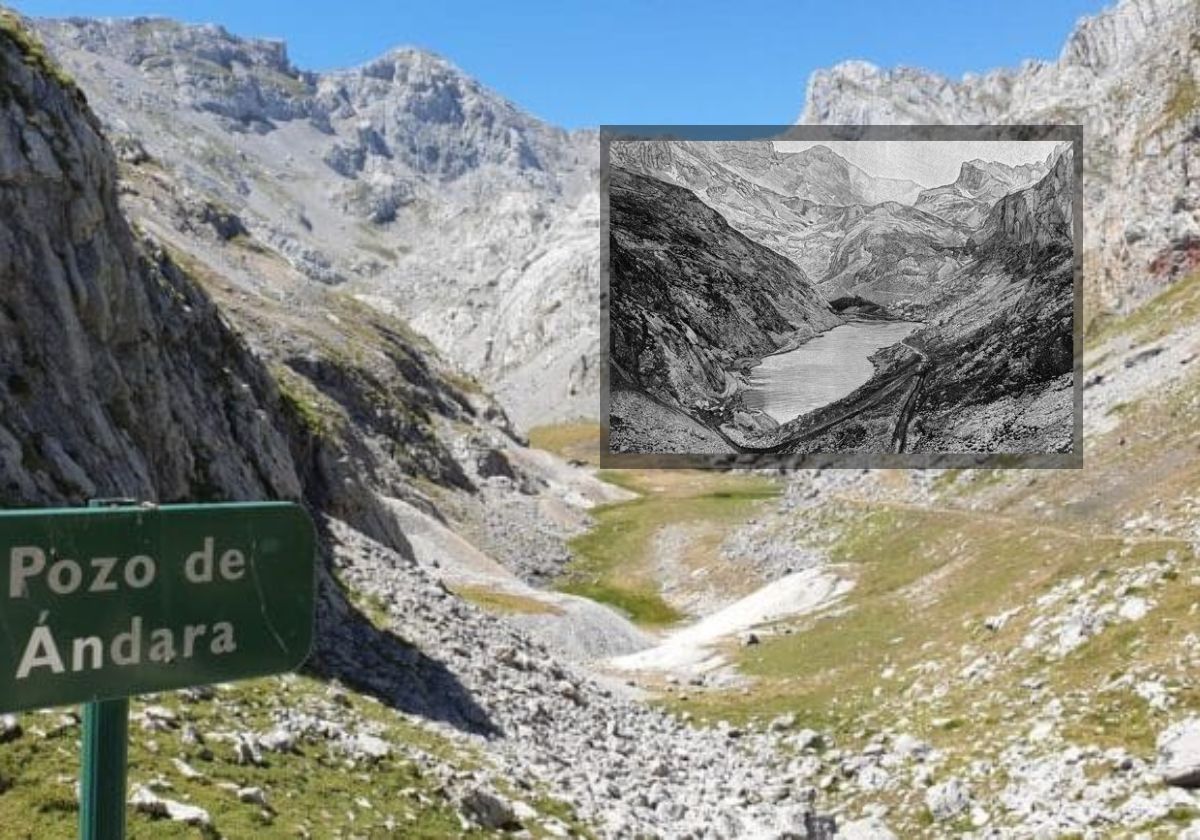 Situación actual del pozo de Ándara y el antiguo lago, en plenos Picos de Europa.