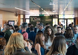 Un momento del evento celebrado por Coinbroker Euskadi hoy en el parque tecnológico Garaia.
