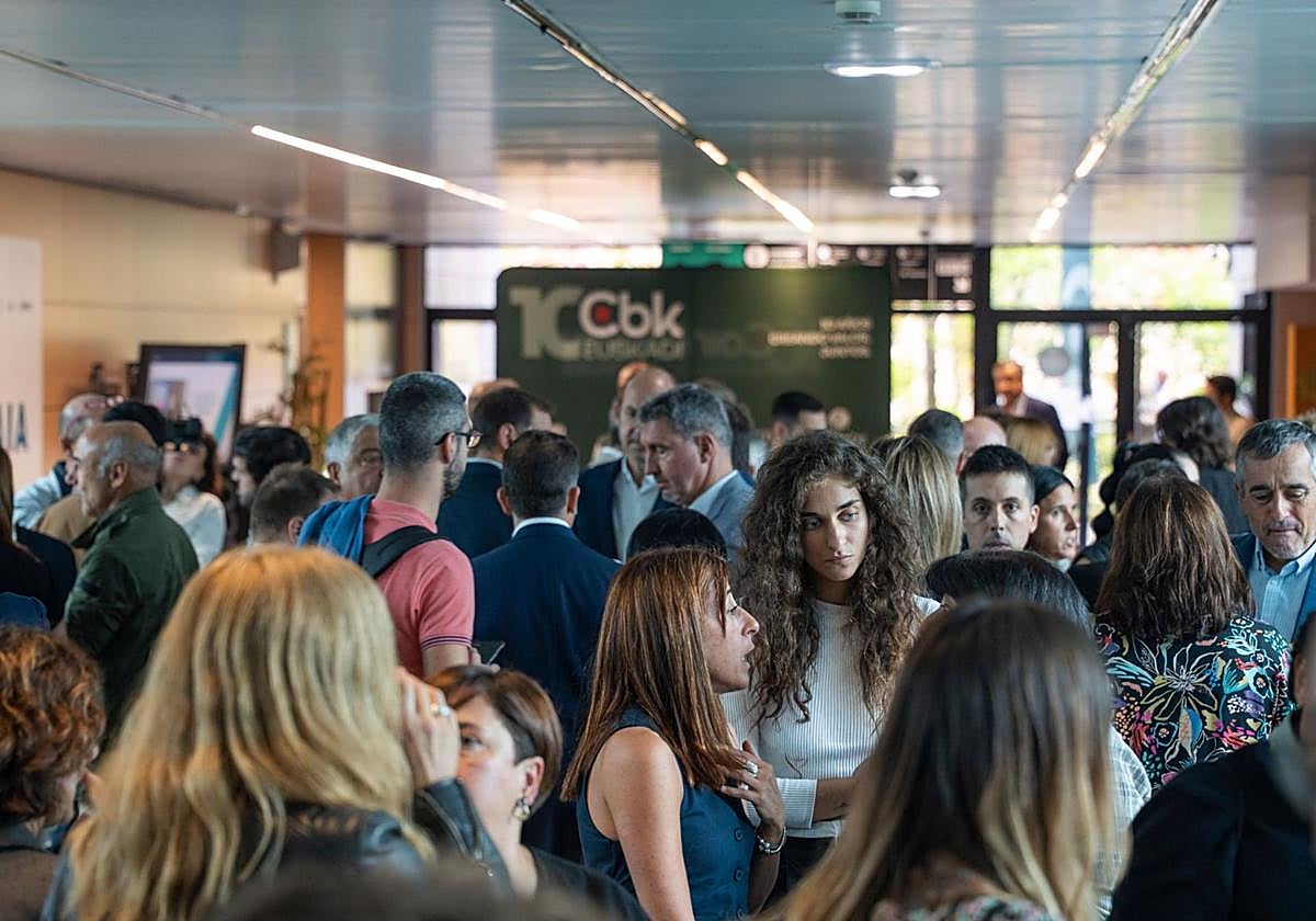 Un momento del evento celebrado por Coinbroker Euskadi hoy en el parque tecnológico Garaia.