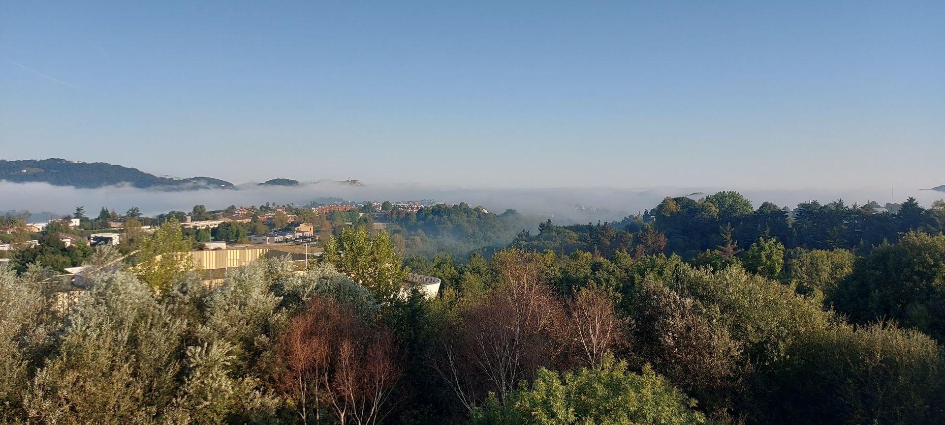 La niebla cubre la costa guipuzcoana