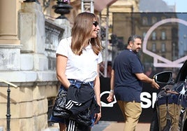 Alice Winocour a su llegada al hotel María Cristina este sábado