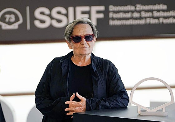 La directora polaca Agnieszka Holland, ayer en el Kursaal