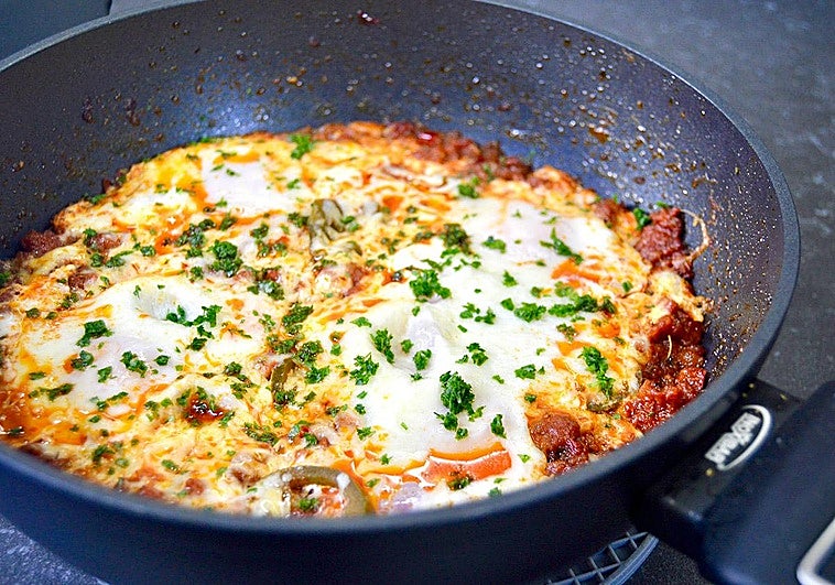 Receta de huevos rancheros con chorizo