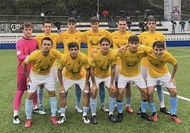 Este fue el once inicial que sacó la UDA en el campo añorgatarra de Rezola.