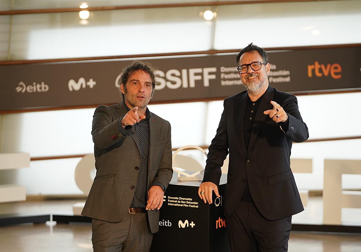 Pablo Guerrero y Paco Plaza, directores de 'La Suerte', este miércoles en el Kursaal.