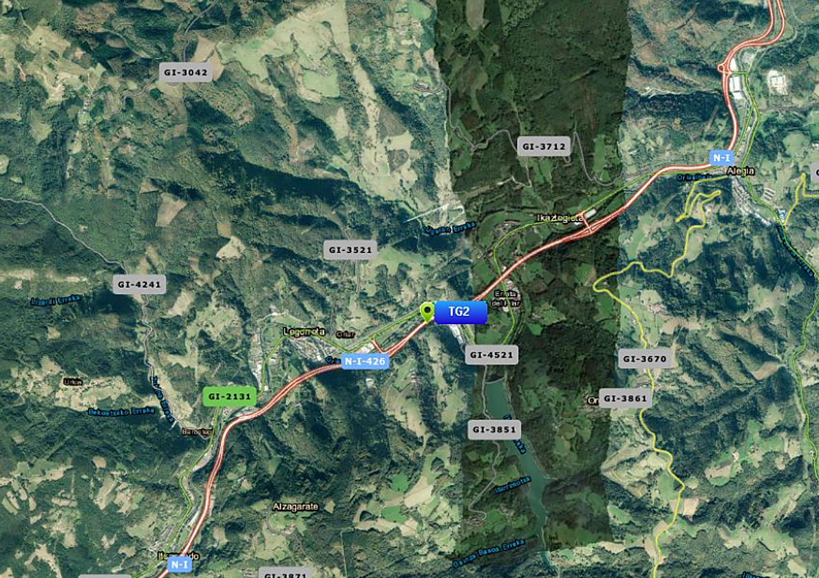 El vuelco de un vehículo en Ikaztegieta provoca retenciones en la N-I