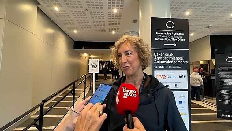 Ana Iríbar, minutos antes de la proyección del documental en los Cines Príncipe.