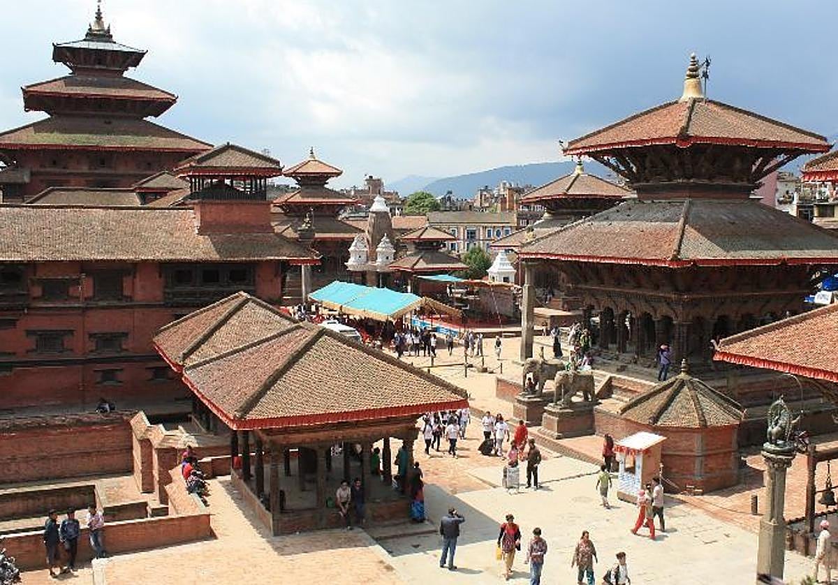 Vista de Durbar Square, en Katmandú, capital de Nepal.