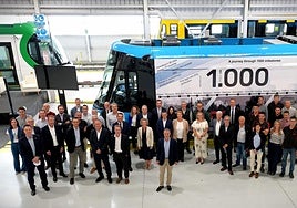 Evento de CAF celebrado en Zaragoza, donde presentaron la fabricación de la unidad mil.