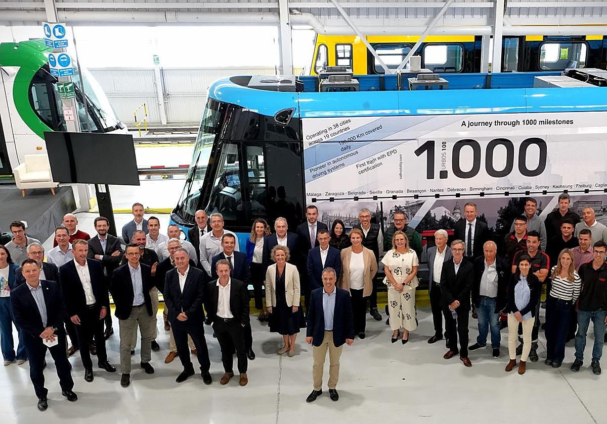 Evento de CAF celebrado en Zaragoza, donde presentaron la fabricación de la unidad mil.