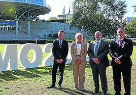 Representantes de la Asociación de Fabricantes de Máquina-Herramienta (AFM) en Hannover.