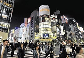 Distrito comercial de Tokio.