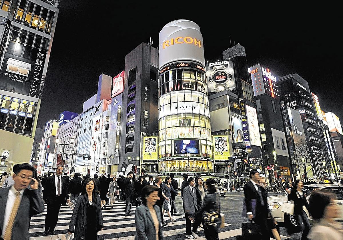 Distrito comercial de Tokio.