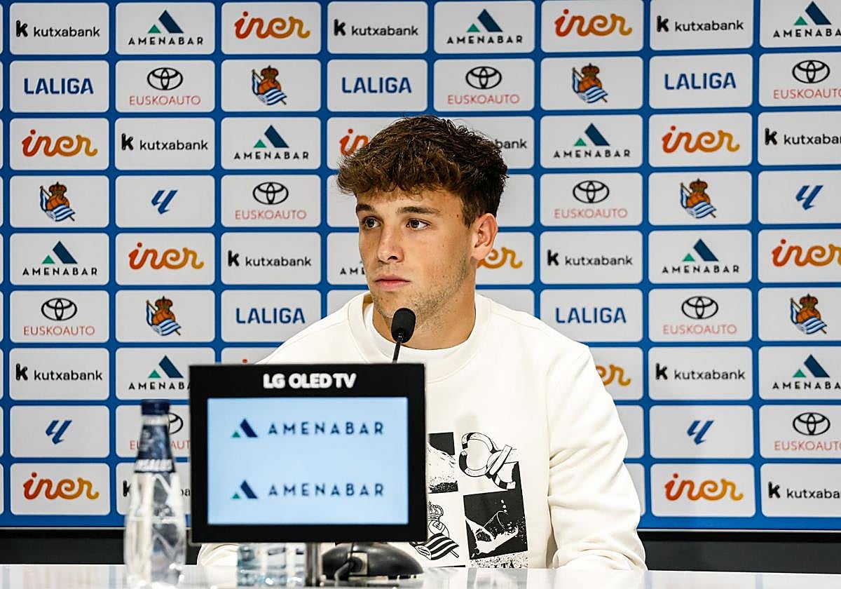 Jon Balda, durante la rueda de prensa de este miércoles en Zubieta