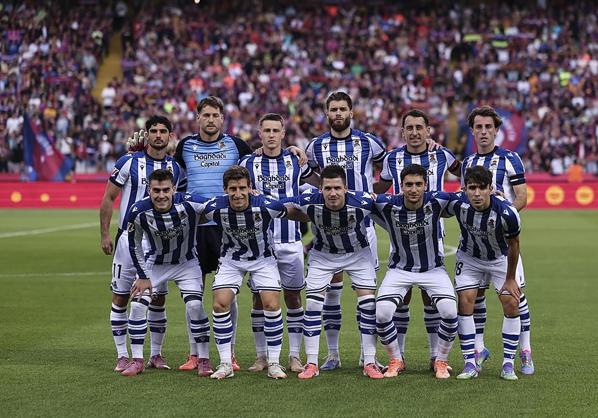 El 'once' de la Real ante el Barcelona, con ocho canteranos, siete de ellos guipuzcoanos