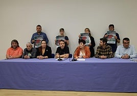 Imagen de la presentación de las movilizaciones en Bilbao.
